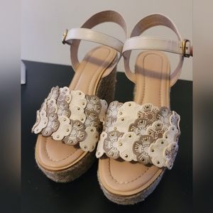 GUC COACH Jae Espadrille Tea Rose Sandal size 8
